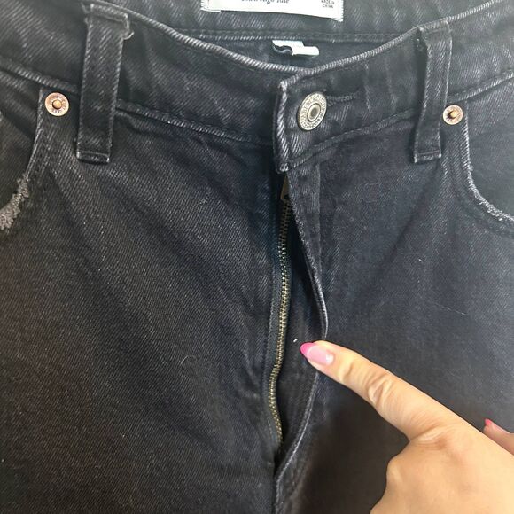 Abercrombie & Fitch Pants Curve Love The '90s Straight Ultra High Rise 10 Short - Picture 9 of 13